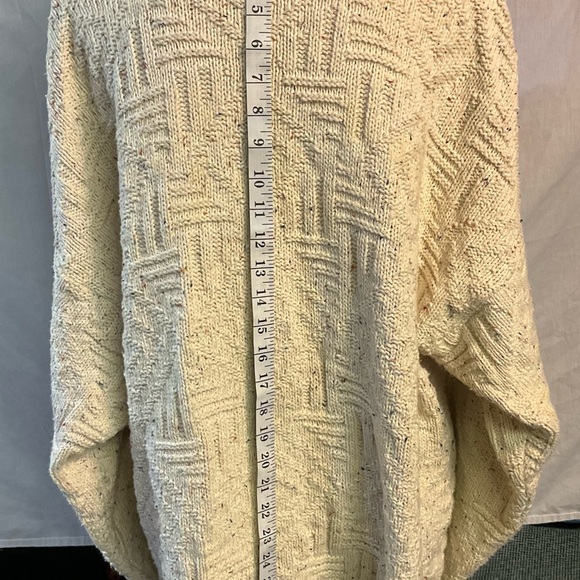 Vintage Ralph Lauren Cream Cardigan with Patterned Trim - Picture 8 of 16